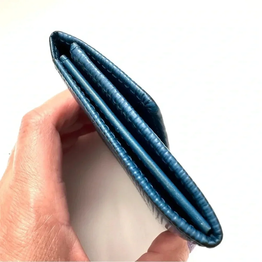 LV blue Epi Porte Minnaie Coin Wallet